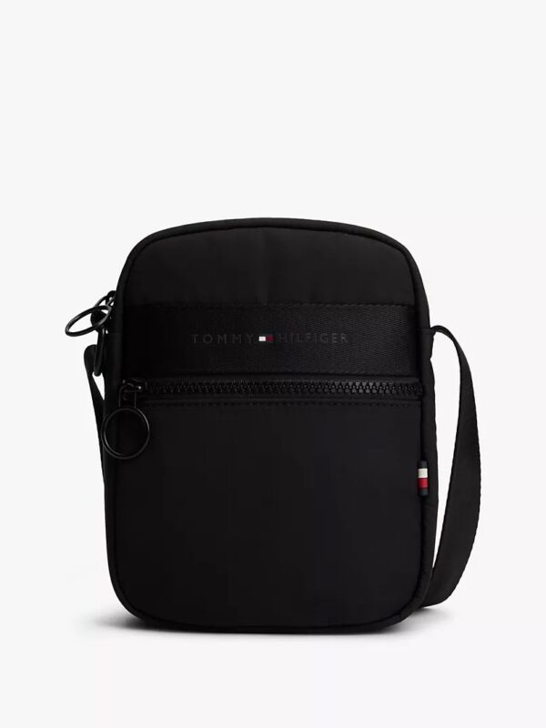 TOMMY HILFIGER MEN Tommy Logo Mini Reporter Bag in black