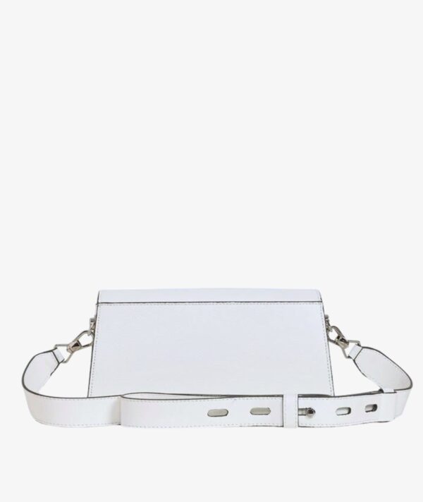 KARL LAGERFELD PARIS Tropez Small Leather Crossbody bag In white