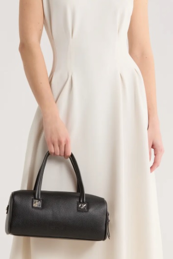 Calvin Klein Rue East-West Top Handle Convertible Satchel in black