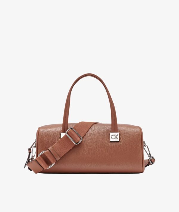 Calvin Klein Rue East-West Top Handle Convertible Satchel in CARAMEL