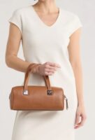 Calvin Klein Rue East-West Top Handle Convertible Satchel in CARAMEL