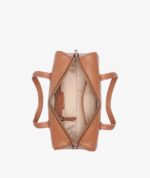 Calvin Klein Rue East-West Top Handle Convertible Satchel in CARAMEL