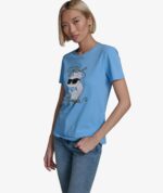 KARL LAGERFELD WOMEN'S SAILOR TSHIRT IN BLUE