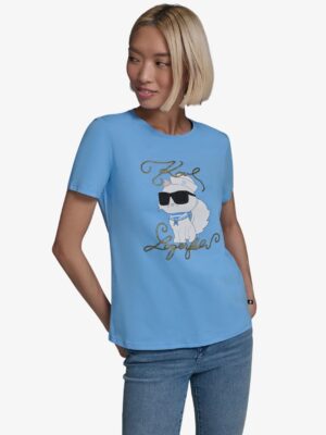 KARL LAGERFELD WOMEN'S SAILOR TSHIRT IN BLUE