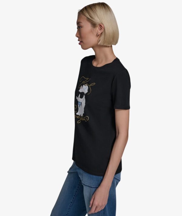 KARL LAGERFELD WOMEN'S SAILOR TSHIRT IN BLACK