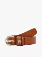 TOMMY HILFIGER BASIC Buckle Leather Belt IN COGNAC
