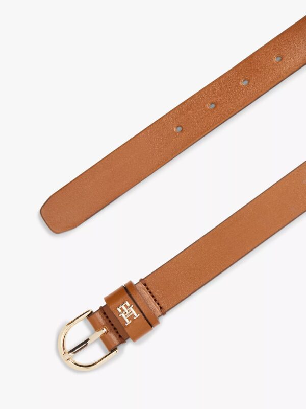 TOMMY HILFIGER BASIC Buckle Leather Belt IN COGNAC