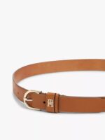 TOMMY HILFIGER BASIC Buckle Leather Belt IN COGNAC