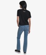 KARL LAGERFELD ALL OVER HEARTS TSHIRT IN SOFT BLACK