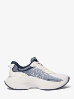 Michael Kors Stretch Knit Trainer IN WHITE NAVY