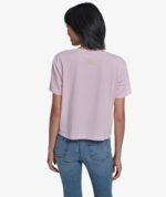 KARL LAGERFELD ALL OVER HEARTS TSHIRT IN SOFT PINK