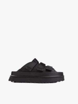 UGG Goldenglow Platform Slide Sandal IN DARK SAND BLACK