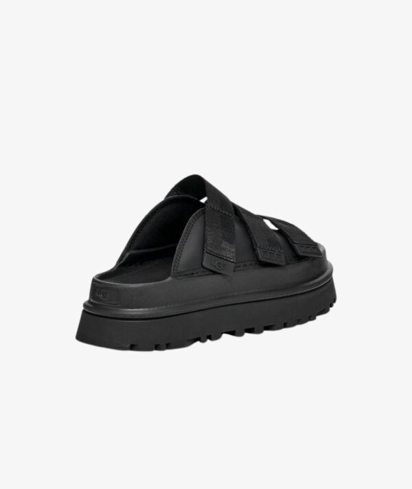 UGG Goldenglow Platform Slide Sandal IN DARK SAND BLACK