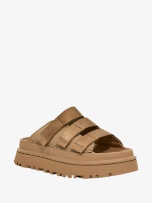 UGG Goldenglow Platform Slide Sandal IN DARK SAND