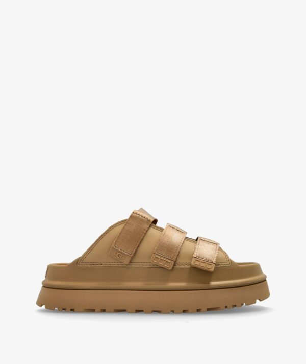 UGG Goldenglow Platform Slide Sandal IN DARK SAND