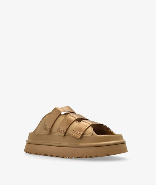 UGG Goldenglow Platform Slide Sandal IN DARK SAND