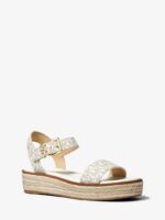Michael Kors Signature Logo Platform Espadrille Sandal IN CREAM