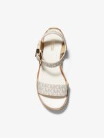 Michael Kors Signature Logo Platform Espadrille Sandal IN CREAM