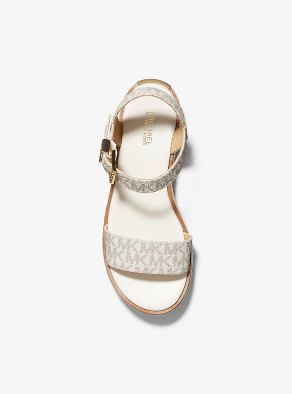 Michael Kors Signature Logo Platform Espadrille Sandal IN CREAM