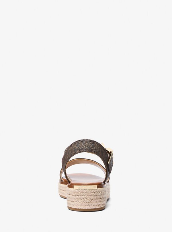 Michael Kors Signature Logo Platform Espadrille Sandal IN BROWN