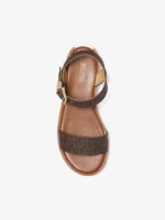 Michael Kors Signature Logo Platform Espadrille Sandal IN BROWN