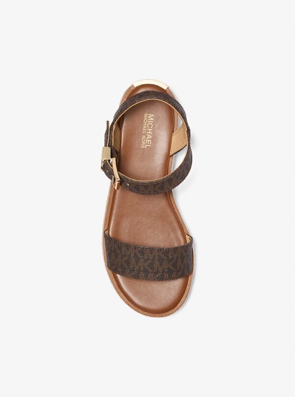 Michael Kors Signature Logo Platform Espadrille Sandal IN BROWN