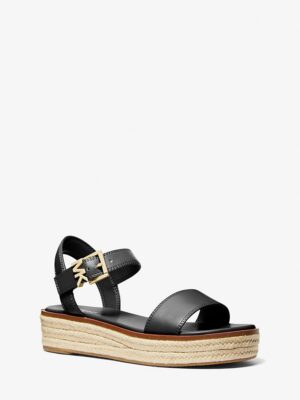 Michael Kors Signature Platform Espadrille Sandal IN BLACK