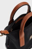 TOMMY HILFIGER TH Monogram Crossbody MICRO Tote Bag IN BLACK