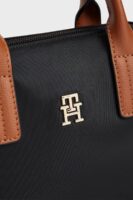 TOMMY HILFIGER TH Monogram Crossbody MICRO Tote Bag IN BLACK