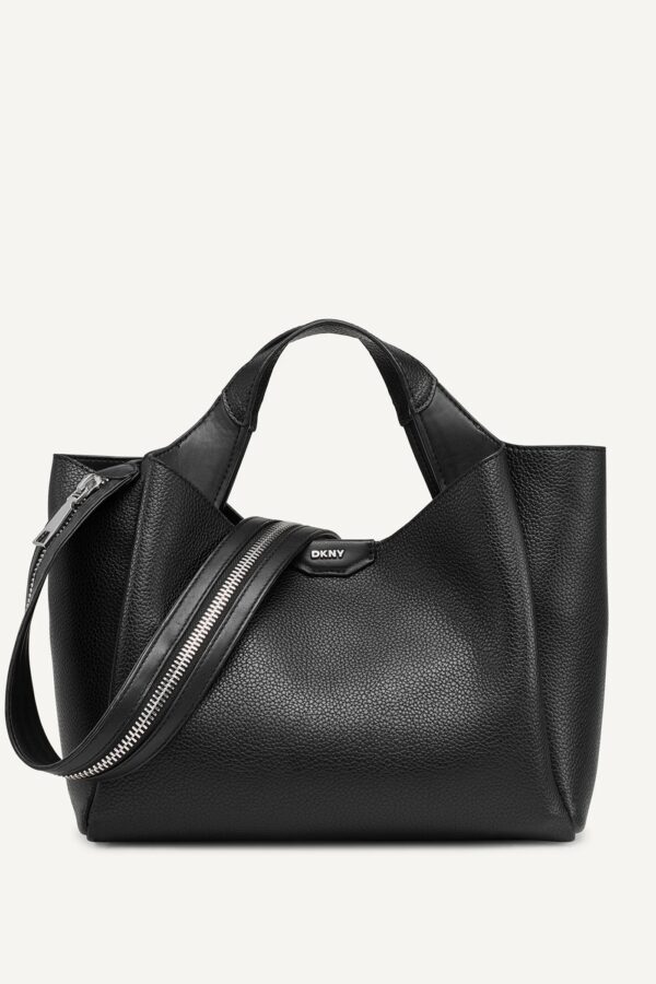 DKNY WILLA MEDIUM SATCHEL IN BLACK