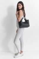 DKNY WILLA MEDIUM SATCHEL IN BLACK