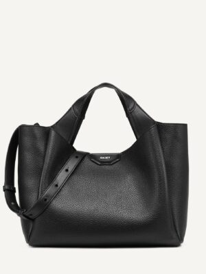 DKNY WILLA MEDIUM SATCHEL IN BLACK