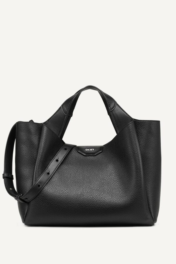 DKNY WILLA MEDIUM SATCHEL IN BLACK