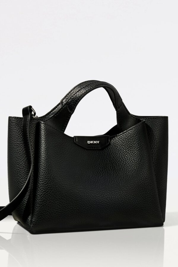 DKNY WILLA MEDIUM SATCHEL IN BLACK