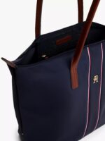 TOMMY HILFIGER Signature Stripe Tote Bag IN NAVY BLUE
