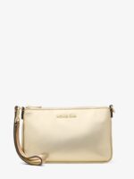 Michael Kors Small Metallic Wristlet IN PALE GOLD