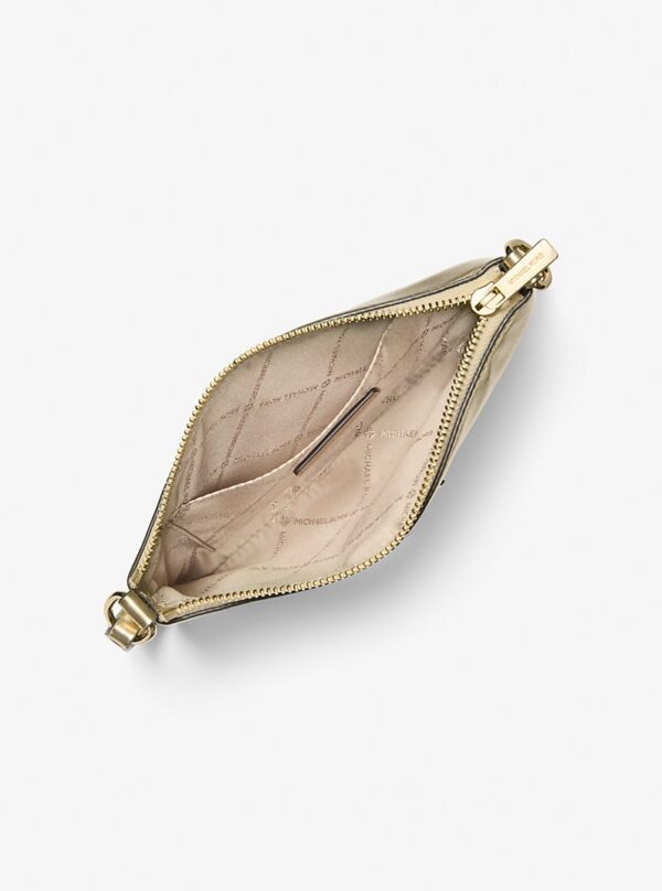 Michael Kors Small Metallic Wristlet IN PALE GOLD