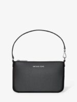 Michael Kors Small LEATHER Wristlet IN BLACK