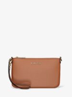 Michael Kors Small LEATHER Wristlet IN luggage