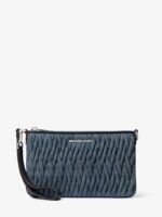 Michael Kors Matelassé Denim Wristlet