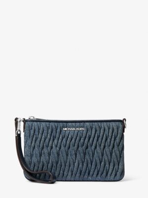 Michael Kors Matelassé Denim Wristlet