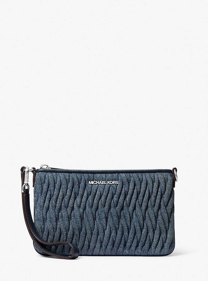Michael Kors Matelassé Denim Wristlet