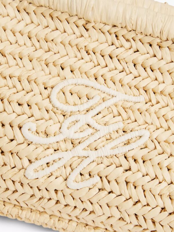 TOMMY HILFIGER Script Monogram Raffia Clutch IN NATURAL RAFFIA