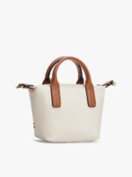 TOMMY HILFIGER TH Monogram Crossbody MICRO Tote Bag IN SOFT CREAM