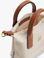 TOMMY HILFIGER TH Monogram Crossbody MICRO Tote Bag IN SOFT CREAM