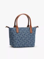 TOMMY HILFIGER Flag Print Denim small Tote Bag
