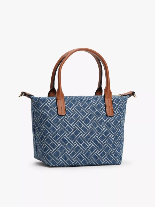 TOMMY HILFIGER Flag Print Denim small Tote Bag