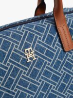 TOMMY HILFIGER Flag Print Denim small Tote Bag
