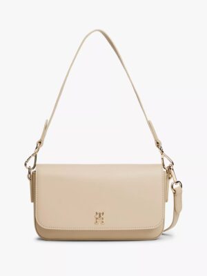 TOMMY HILFIGER Monogram Logo Convertible Crossbody Bag IN SANDALWOOD