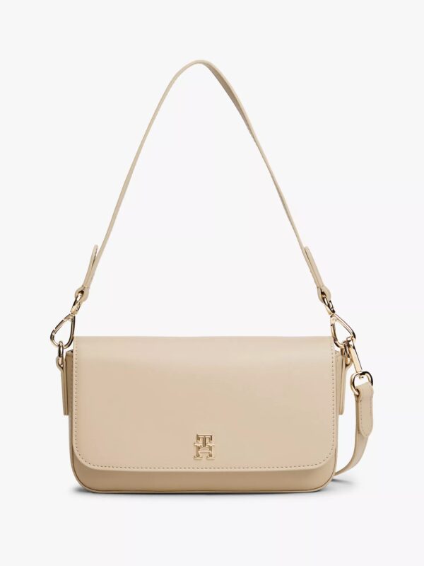 TOMMY HILFIGER Monogram Logo Convertible Crossbody Bag IN SANDALWOOD